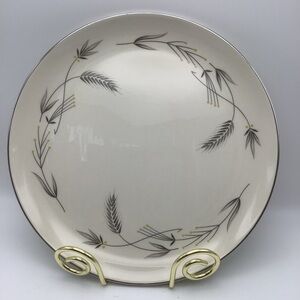 Vintage Taylor Smith & Taylor Co. Taylorton Silver Wheat Dinner Plate